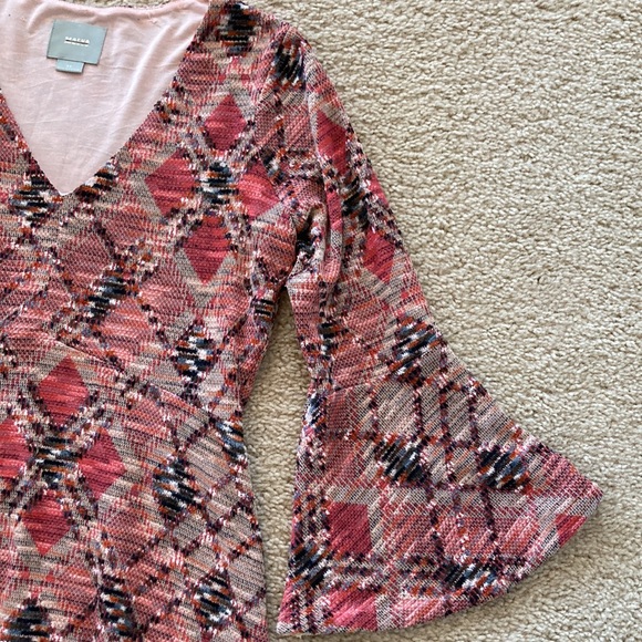 Anthropologie Maeve Erina Bell Sleeve Fit & Flare Dress - Picture 3 of 10